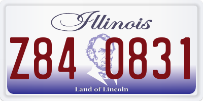 IL license plate Z840831