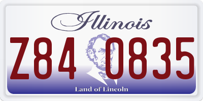 IL license plate Z840835