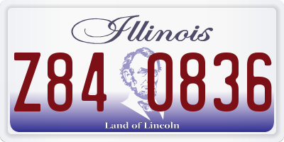 IL license plate Z840836