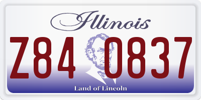 IL license plate Z840837