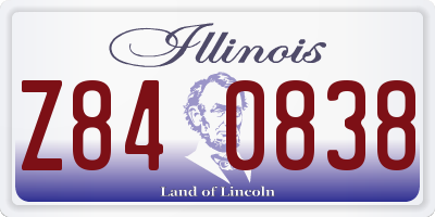 IL license plate Z840838