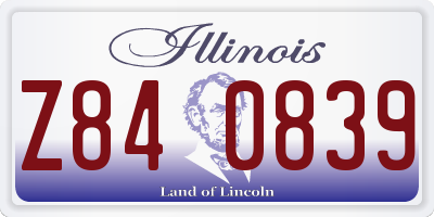 IL license plate Z840839