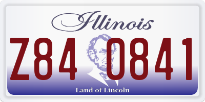 IL license plate Z840841