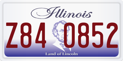 IL license plate Z840852