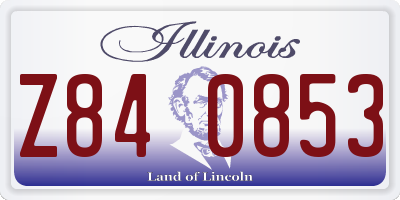 IL license plate Z840853