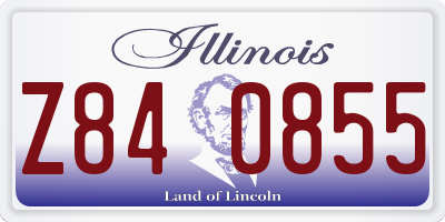 IL license plate Z840855