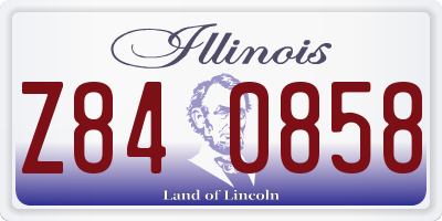 IL license plate Z840858