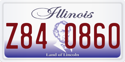 IL license plate Z840860