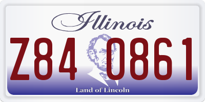 IL license plate Z840861