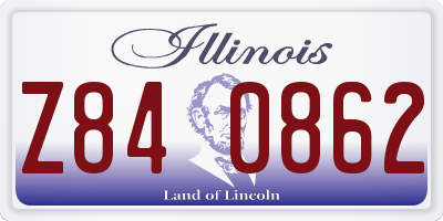 IL license plate Z840862