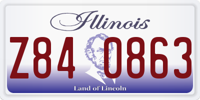 IL license plate Z840863