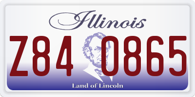 IL license plate Z840865
