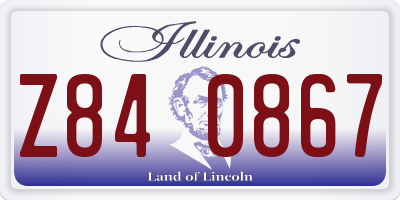IL license plate Z840867