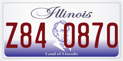 IL license plate Z840870