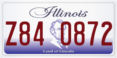 IL license plate Z840872