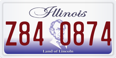 IL license plate Z840874