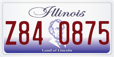 IL license plate Z840875