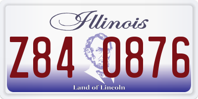 IL license plate Z840876