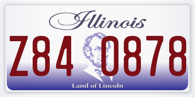 IL license plate Z840878