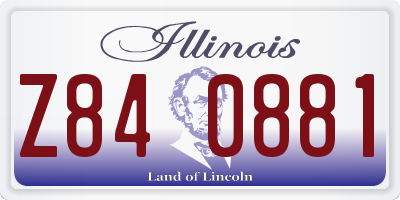 IL license plate Z840881