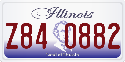 IL license plate Z840882