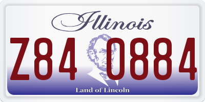IL license plate Z840884