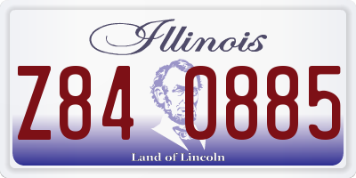 IL license plate Z840885