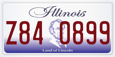 IL license plate Z840899