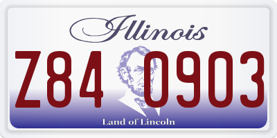 IL license plate Z840903