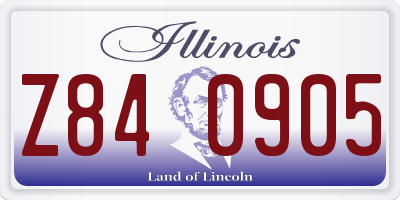 IL license plate Z840905