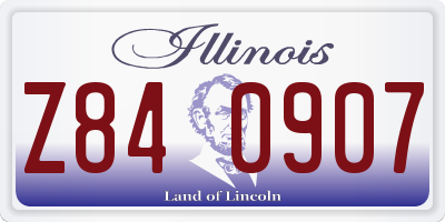 IL license plate Z840907