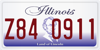 IL license plate Z840911