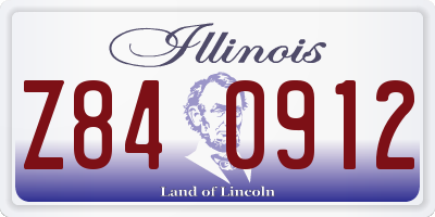 IL license plate Z840912