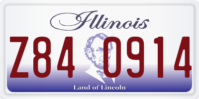 IL license plate Z840914