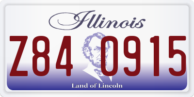 IL license plate Z840915