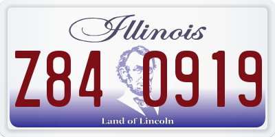 IL license plate Z840919