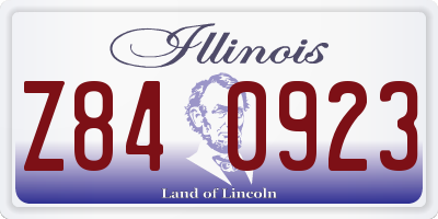 IL license plate Z840923