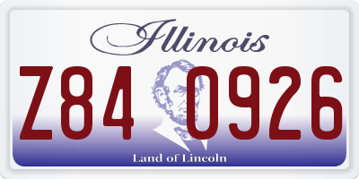 IL license plate Z840926