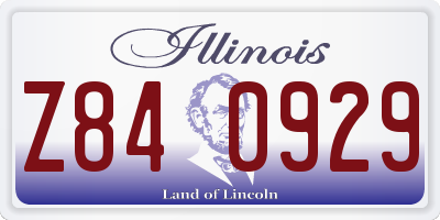 IL license plate Z840929