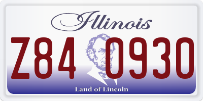 IL license plate Z840930