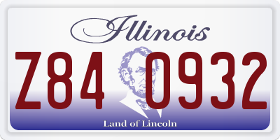 IL license plate Z840932