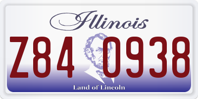 IL license plate Z840938