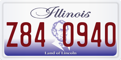 IL license plate Z840940