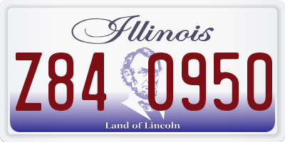 IL license plate Z840950
