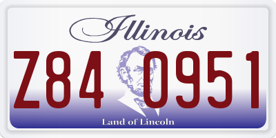 IL license plate Z840951