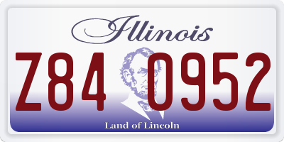 IL license plate Z840952