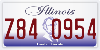 IL license plate Z840954