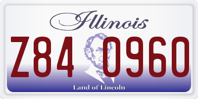 IL license plate Z840960