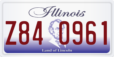 IL license plate Z840961