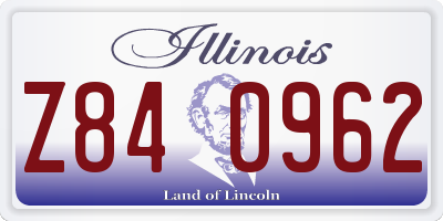 IL license plate Z840962